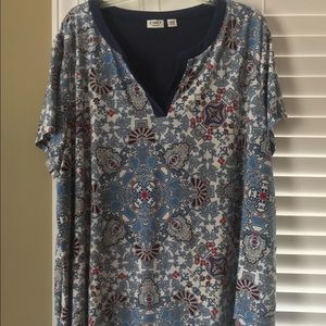 Shark bite hem shirt